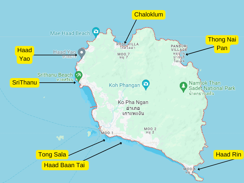 koh phangan map