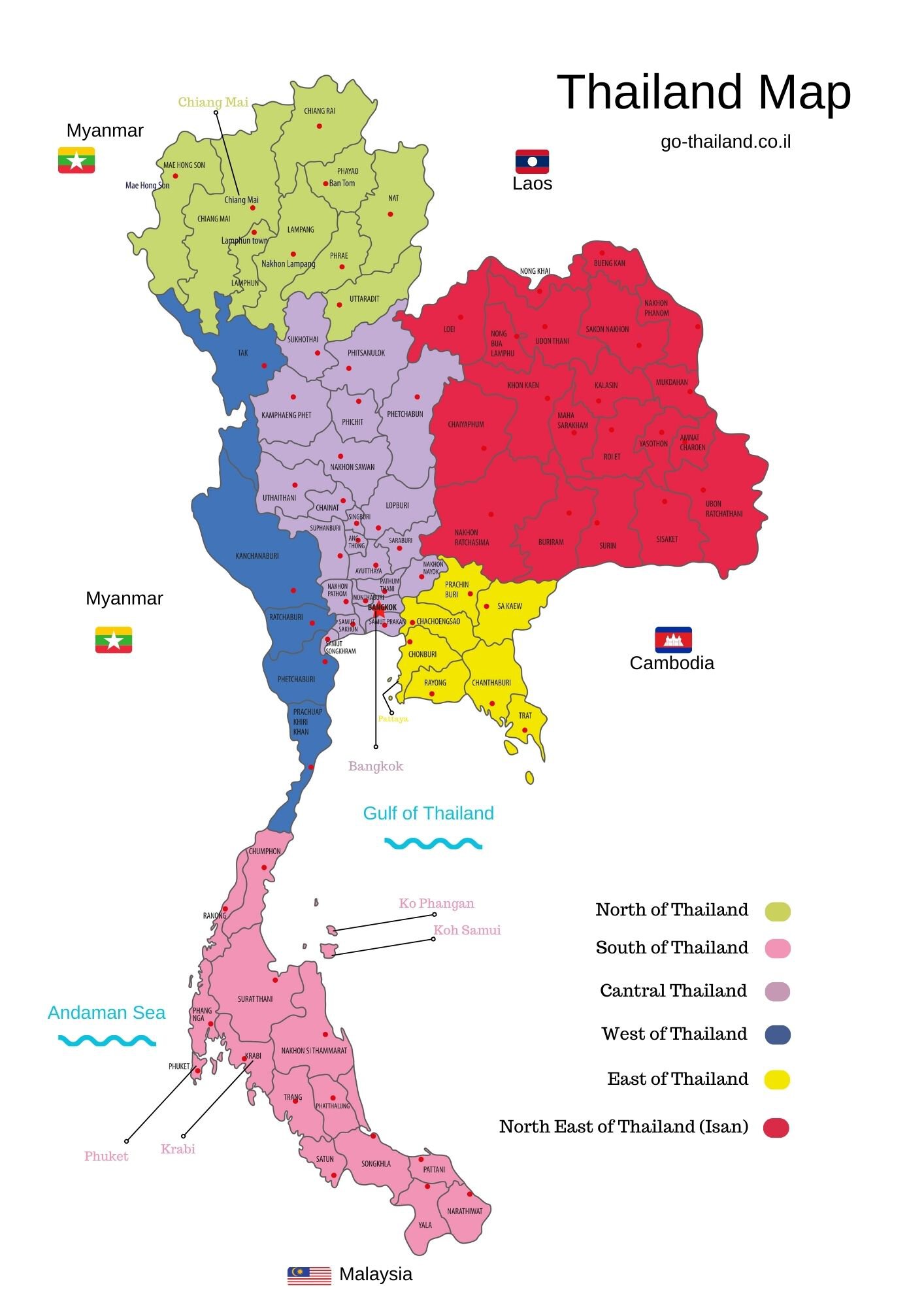 thailand map